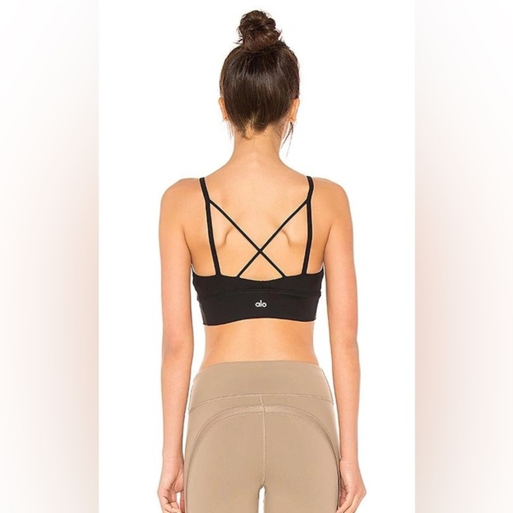 alo Yoga Black Strappy Sports Bra size Small